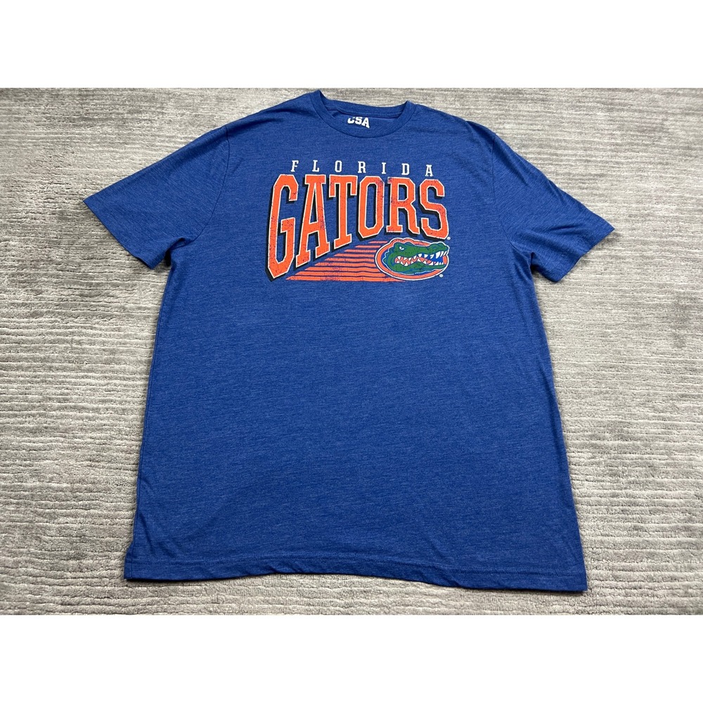 CSA T-Shirt Mens XL Blue Florida Gators NCAA Graphic Tee Short Sleeve Athletic